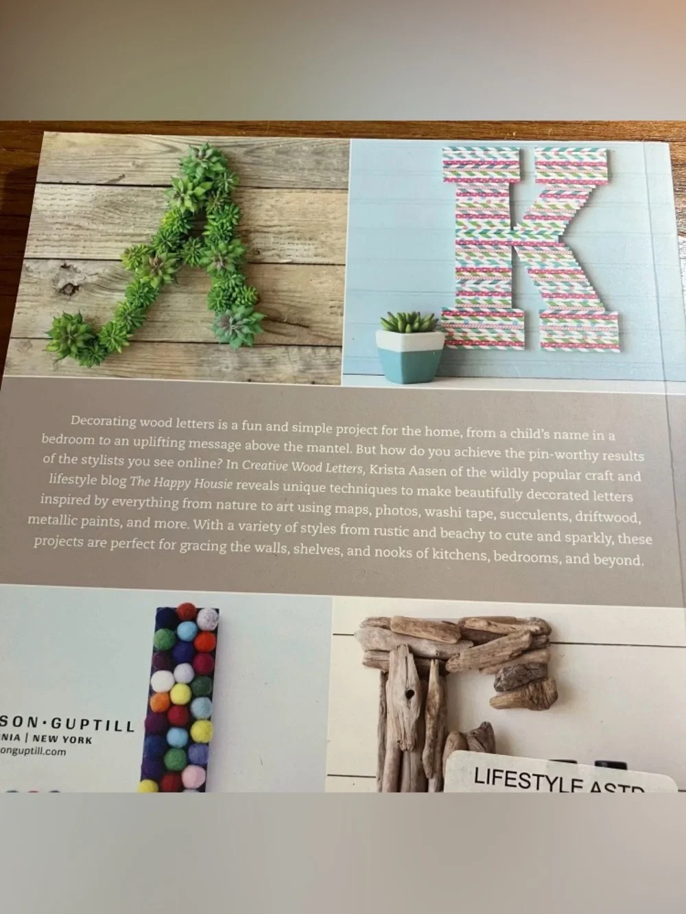 Creative Wood Letters Craft Book Simple Projects for Your Home Paperback NEW